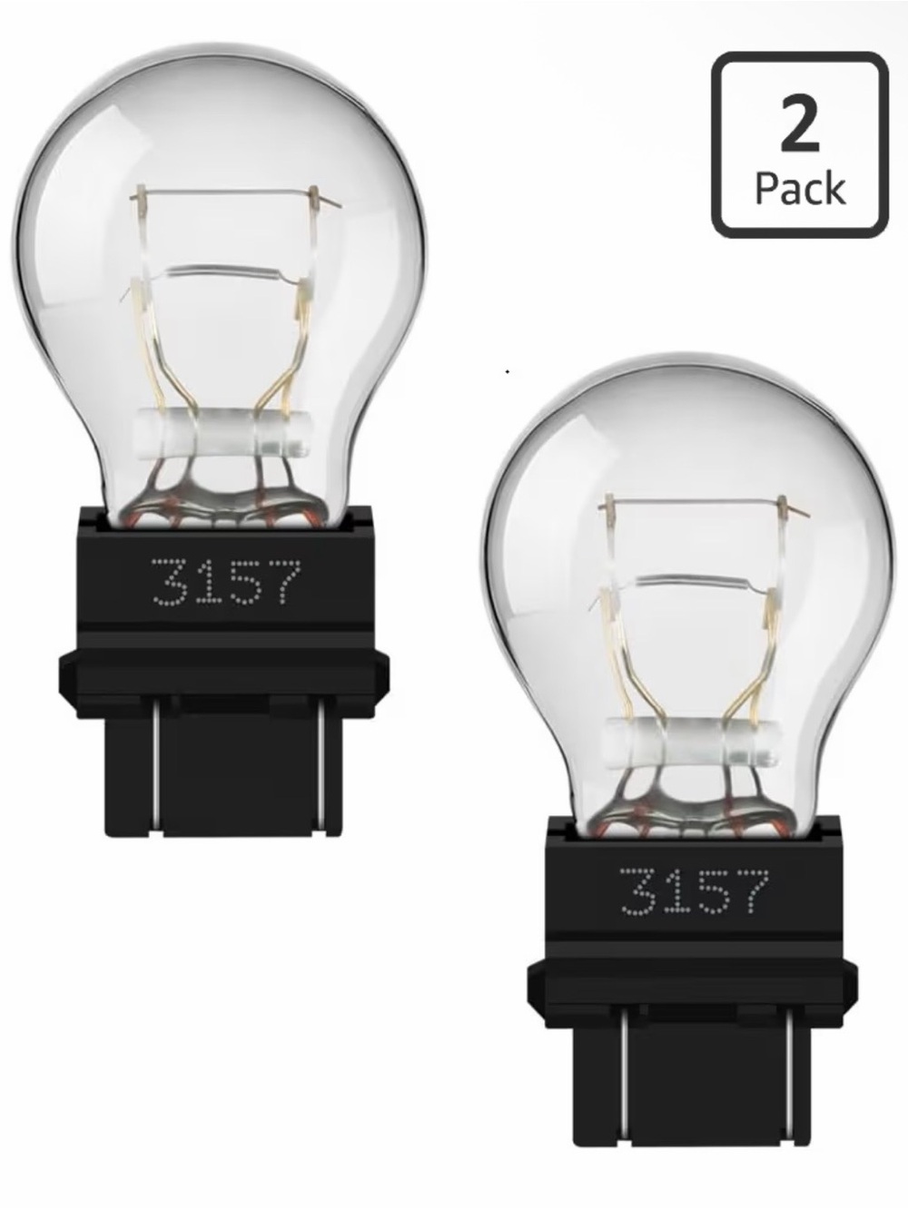 3157 tail/brake light bulb/Turn Signal Bulbs, 12V P27-7W 3000K White, Long Life